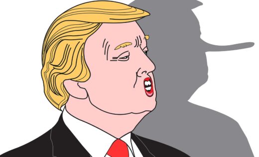 En tecknad Trump