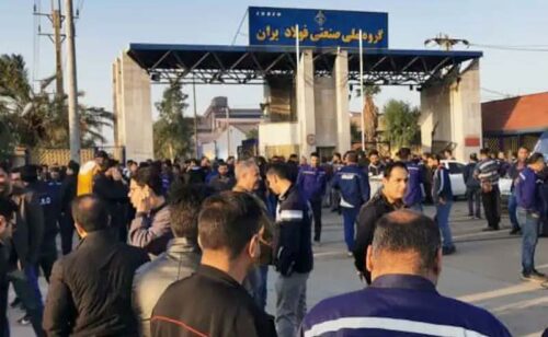Strejkande arbetare i Ahvaz