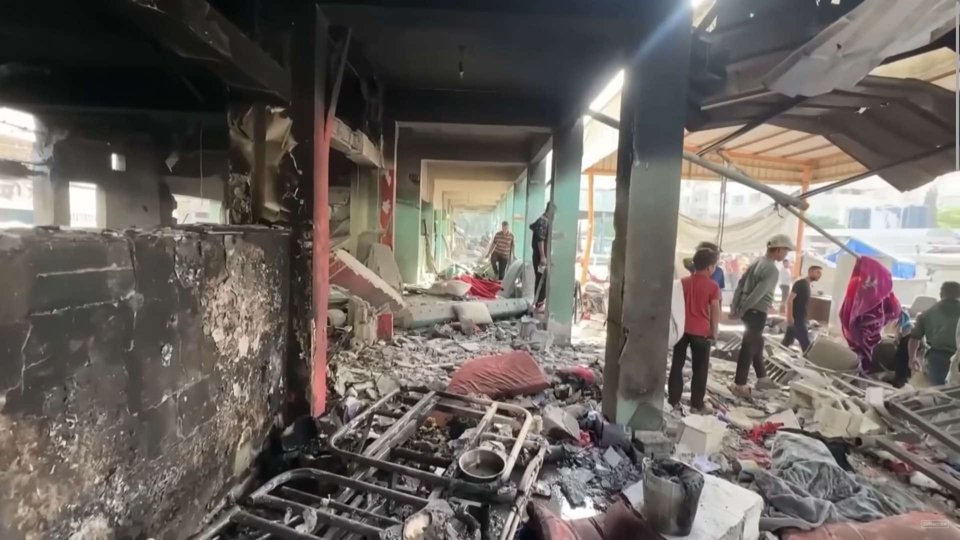 Bombad skola i Gaza