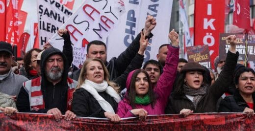 Demonstranter i Istanbul