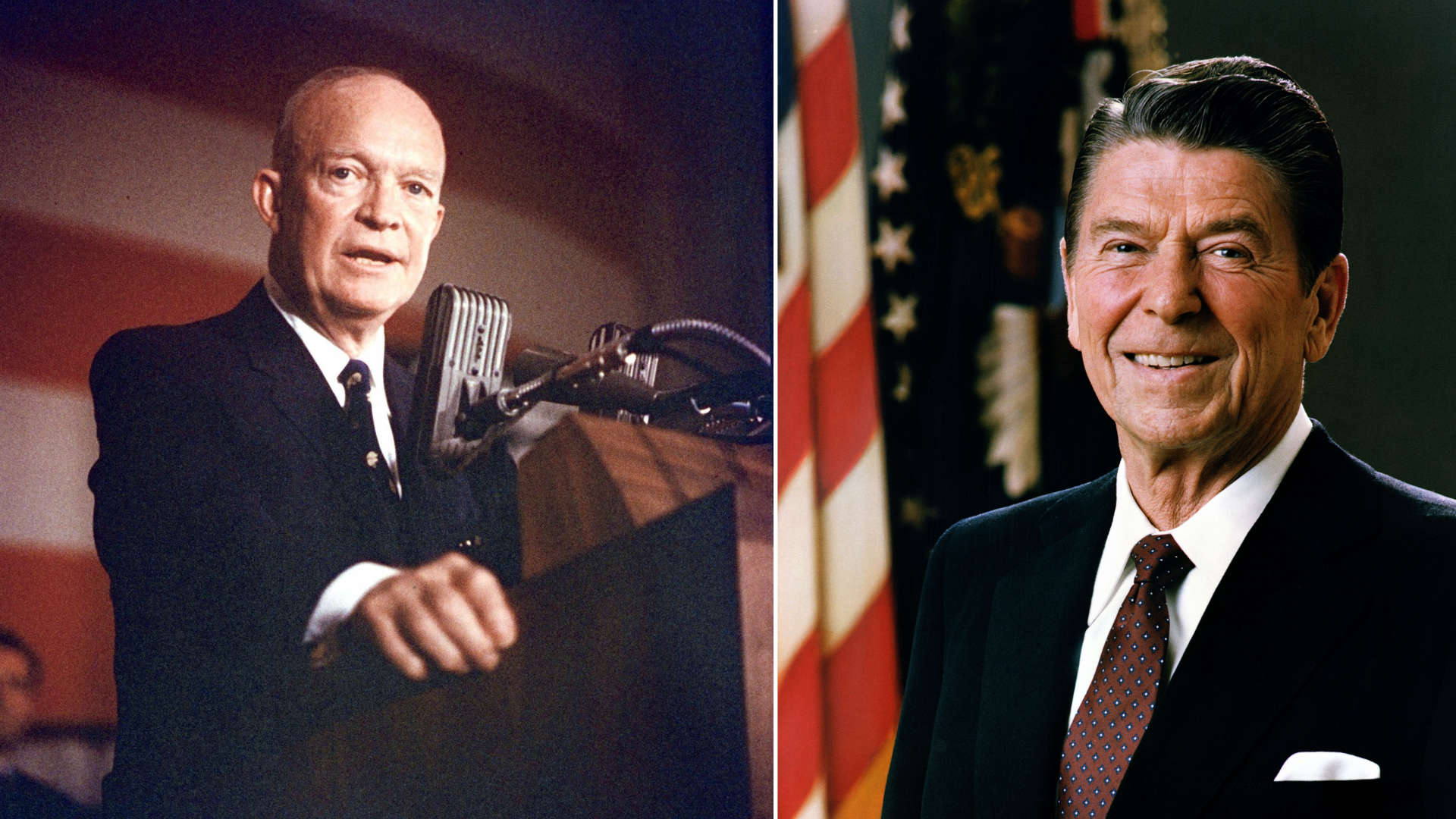 Dwight Eisenhower och Ronald Reagan