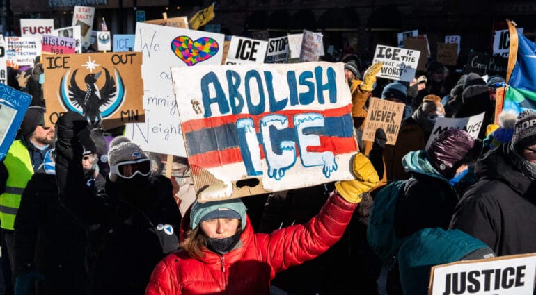 Demonstration mot ICE i Minneapolis