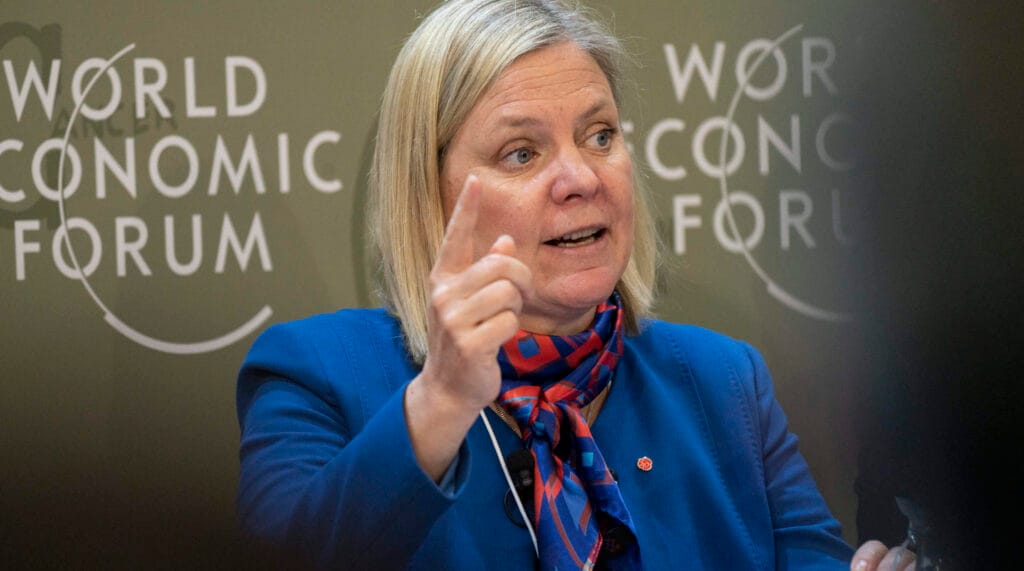 Magdalena Andersson talar på World Economic Forum