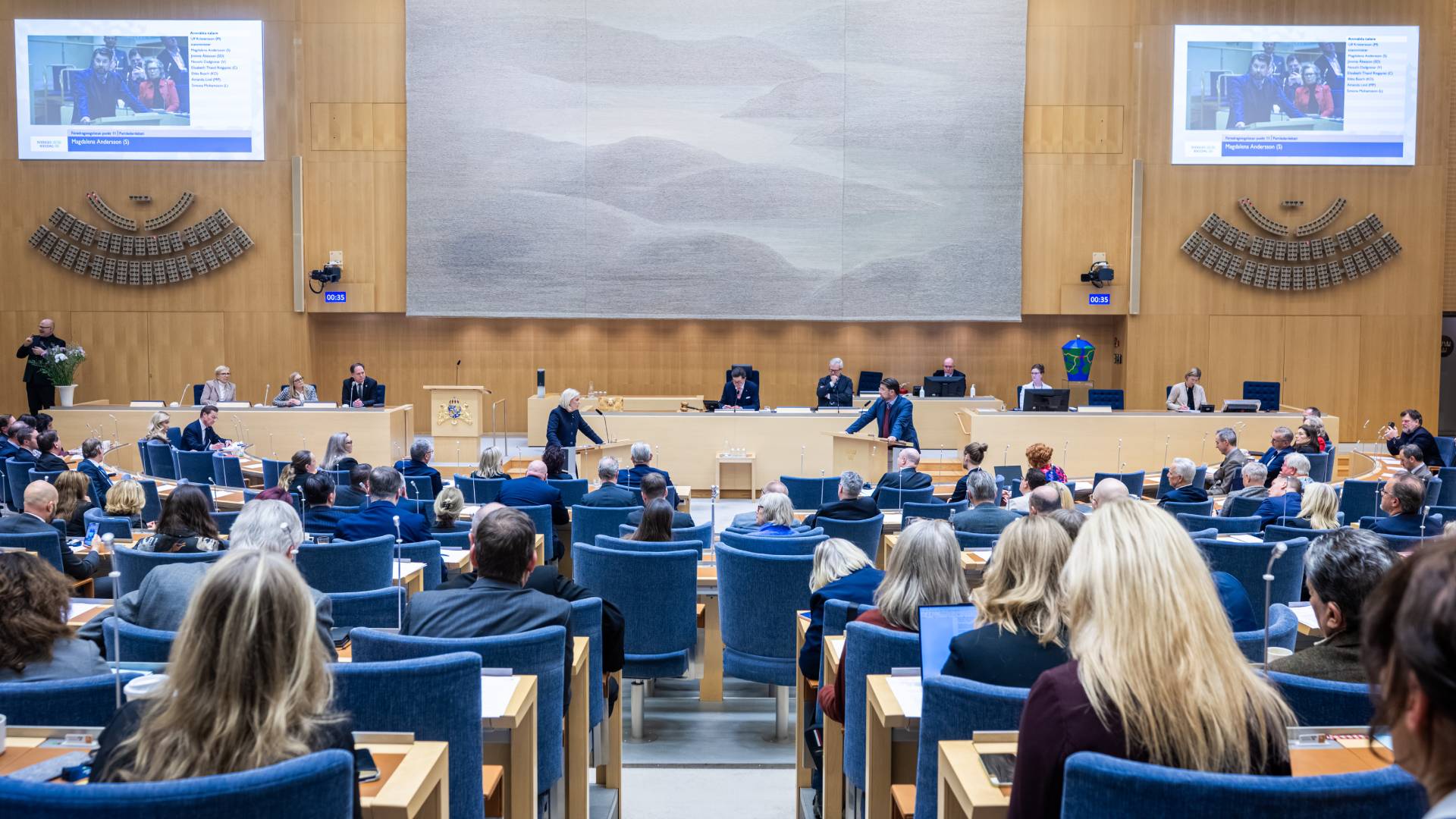 En debatt i Sveriges riksdag